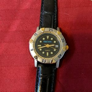 Oleg Cassini Watch, unisex, black band